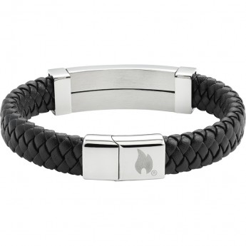 Браслет ZIPPO STEEL BAR BRAIDED LEATHER BRACELET 2007174 Браслет ZIPPO STEEL BAR BRAIDED LEATHER BRACELET 2007174